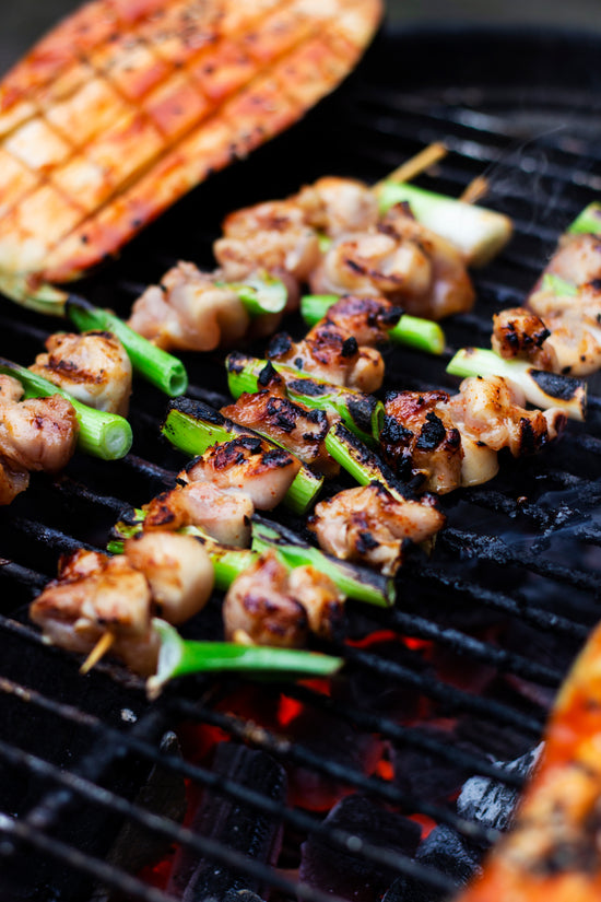 Sriracha Caramel Chicken Skewers