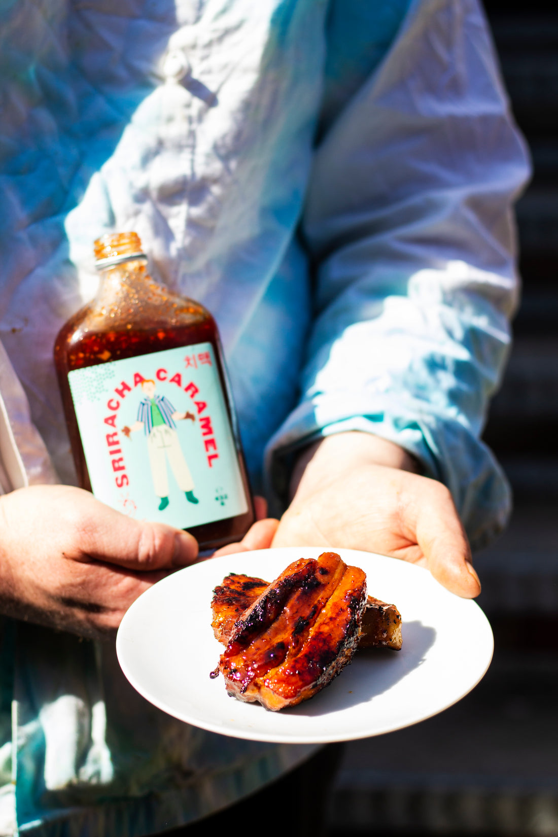 Sriracha Caramel Glazed Pork Belly