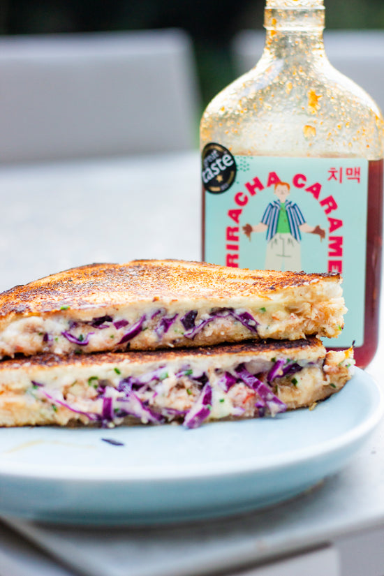 Decadent Sriracha Caramel Crab Toastie