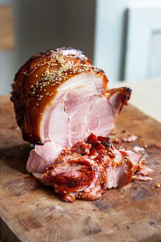 Sriracha Caramel Baked Ham