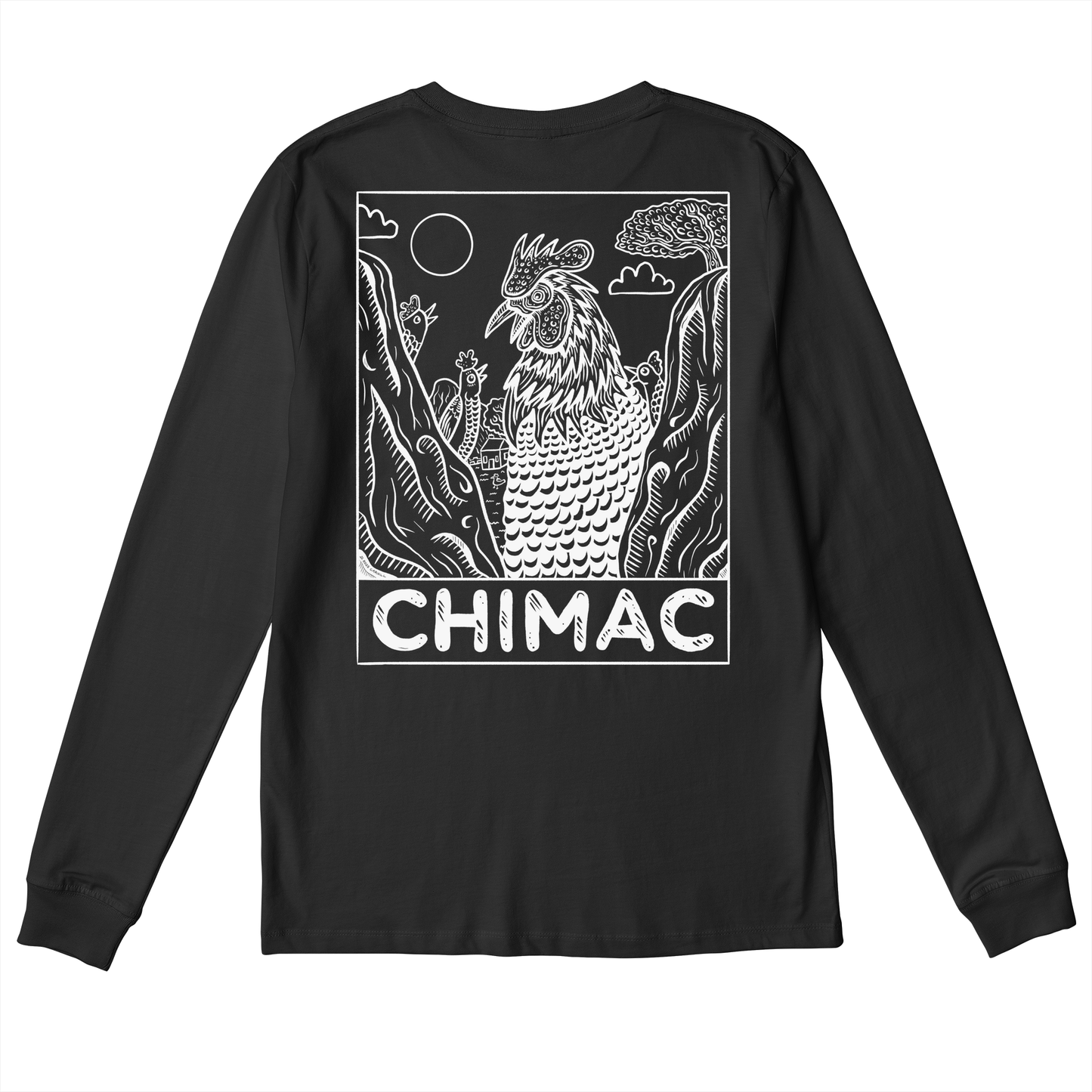 Legend of Chimac (white) - Organic Long Sleeve With Cuffs
